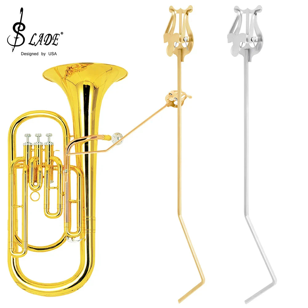 Gold-plated slade tenor horn euphonium with shiny brass finish and intricate tubing for horn baliton tenor use