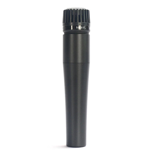 Sm57 professional high quality instrument recording dynamic microphone guitar snare with black ribbed grille and matte finish