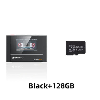 Black snowsky fiio echo mini hifi digital music player with 128gb storage and 15hours playback time