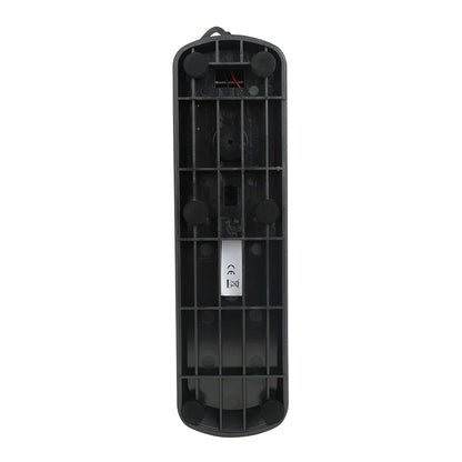 Black plastic wall-mounted air freshener with grid pattern and suction cups paired with solo piano sustain pedal for midi keyboards electronic use