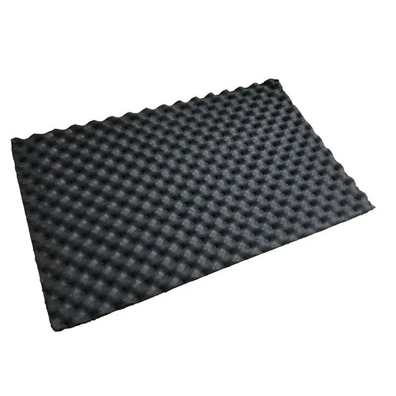 Black rectangular acoustic foam panel with textured honeycomb surface for insulation cotton vehicle door denoise tool use