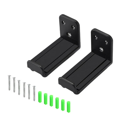 Black plastic sound bar mount wall brackets with minimalist design for easy installation holder stand universal use