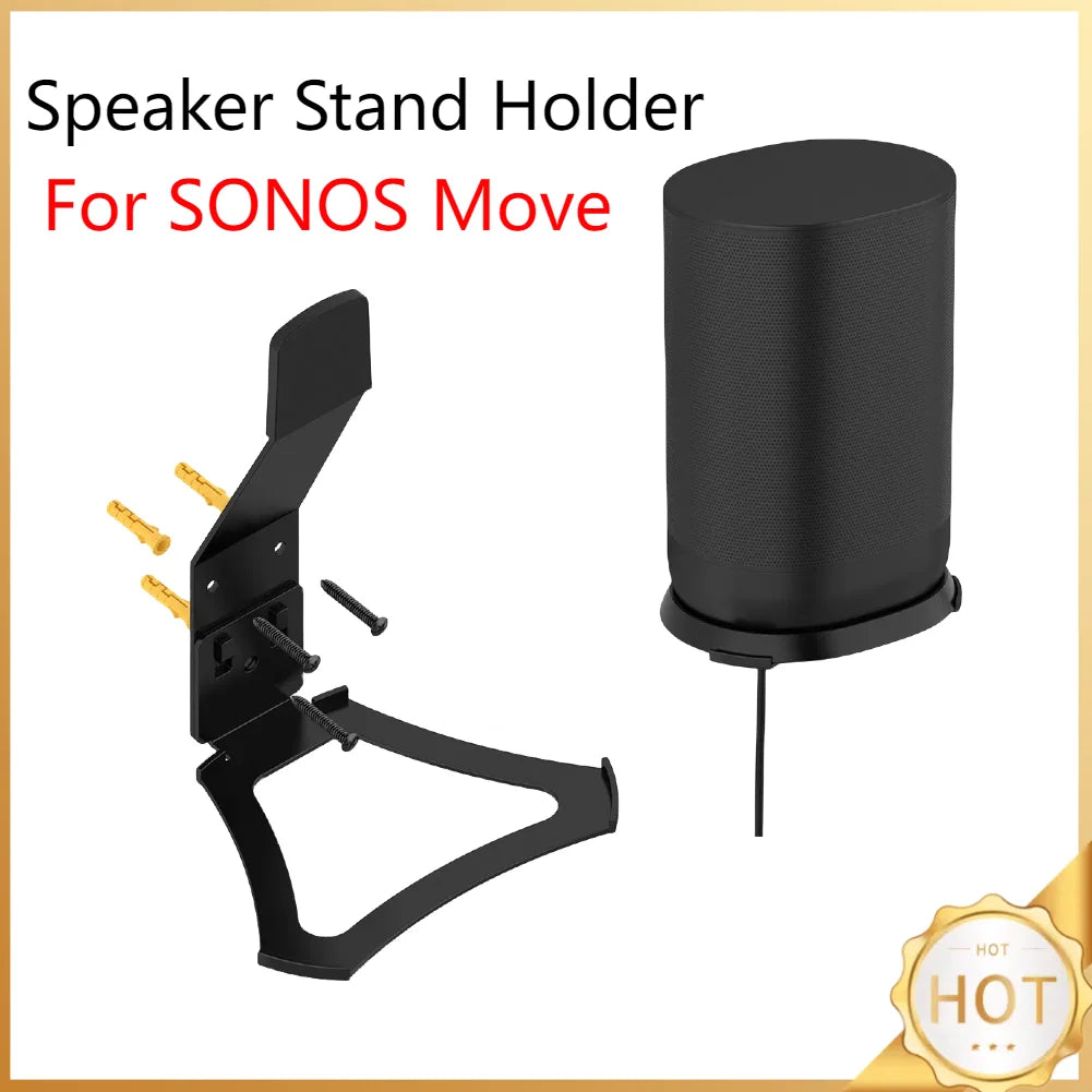 Black metal aluminum alloy speaker stand holder wall stand holder shelf for sonos move wall mounting bracket