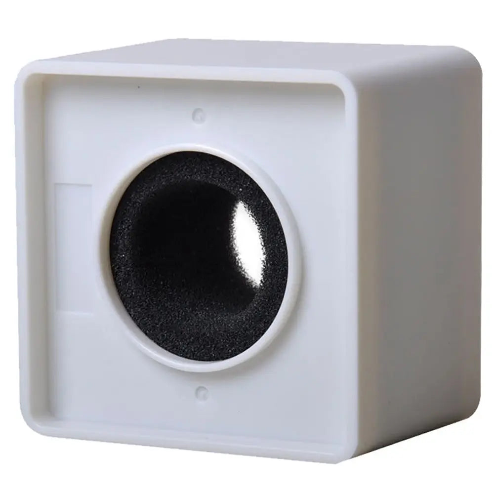White square-shaped foam filter housing with a black sponge insert for square flag stand microphone logo flag