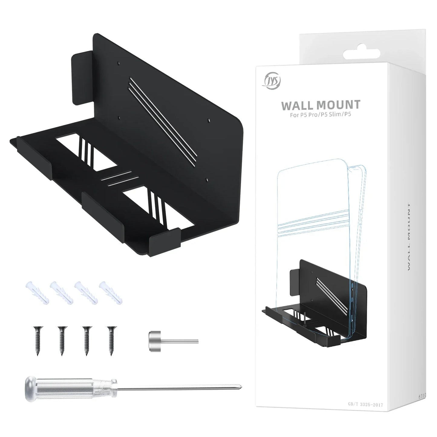 Black stable metal wall mount for ps5 pro ps slim consoles accessories space saver easy to install