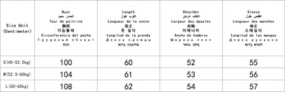 Size chart in centimeters for hip hop y2k stripe harajuku hip hoodie grunge goth with bust length shoulder and sleeve measurements