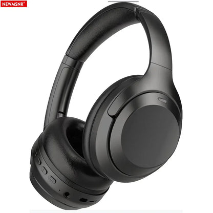 Black over ear subwoofer gaming wireless headphones with matte finish padded earcups and ear hifi stereo noise reduction sports earphones
