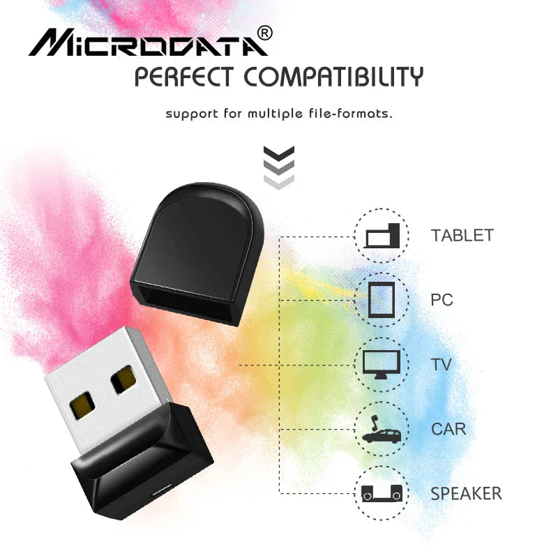 Black microdata flash disk 8gb with sleek compact design and matching cap memory stick pendrive 32gb portable high speed