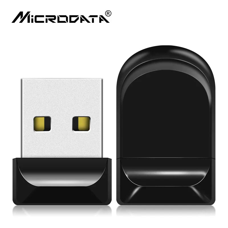 Black microdata usb flash disk 8gb with sleek glossy finish silver metallic connector memory stick pendrive 32gb