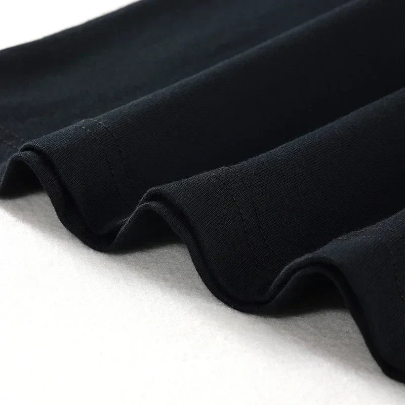 Black cotton streetwear soulmate graphic shirt with soft textured weave and neatly stitched hem for hip hop style