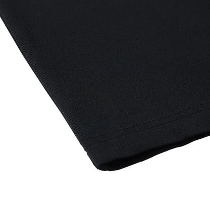 Black cotton t-shirt with ribbed hem streetwear soulmate graphic shirt cotton hipster black hip hop clothing