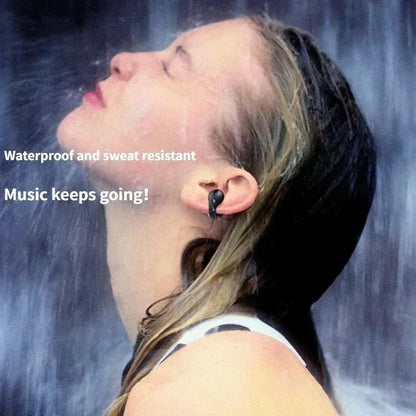 Black t75 fone bluetooth headset wireless bone conduction earphone with music noise canceling for sports and gaming use