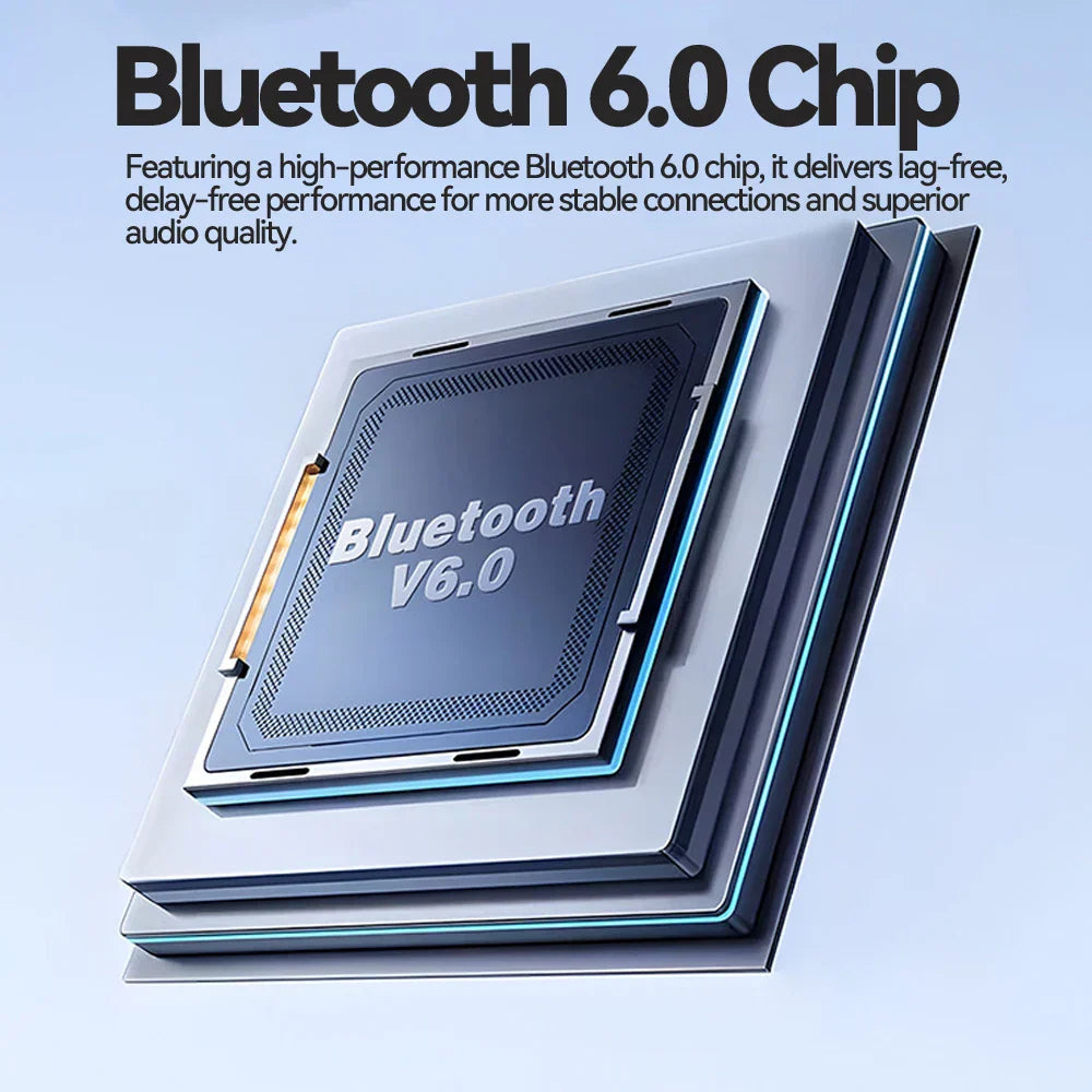 A sleek layered bluetooth 6.0 chip with blue lighting in tebe adapter dual connection for phone amplifer console