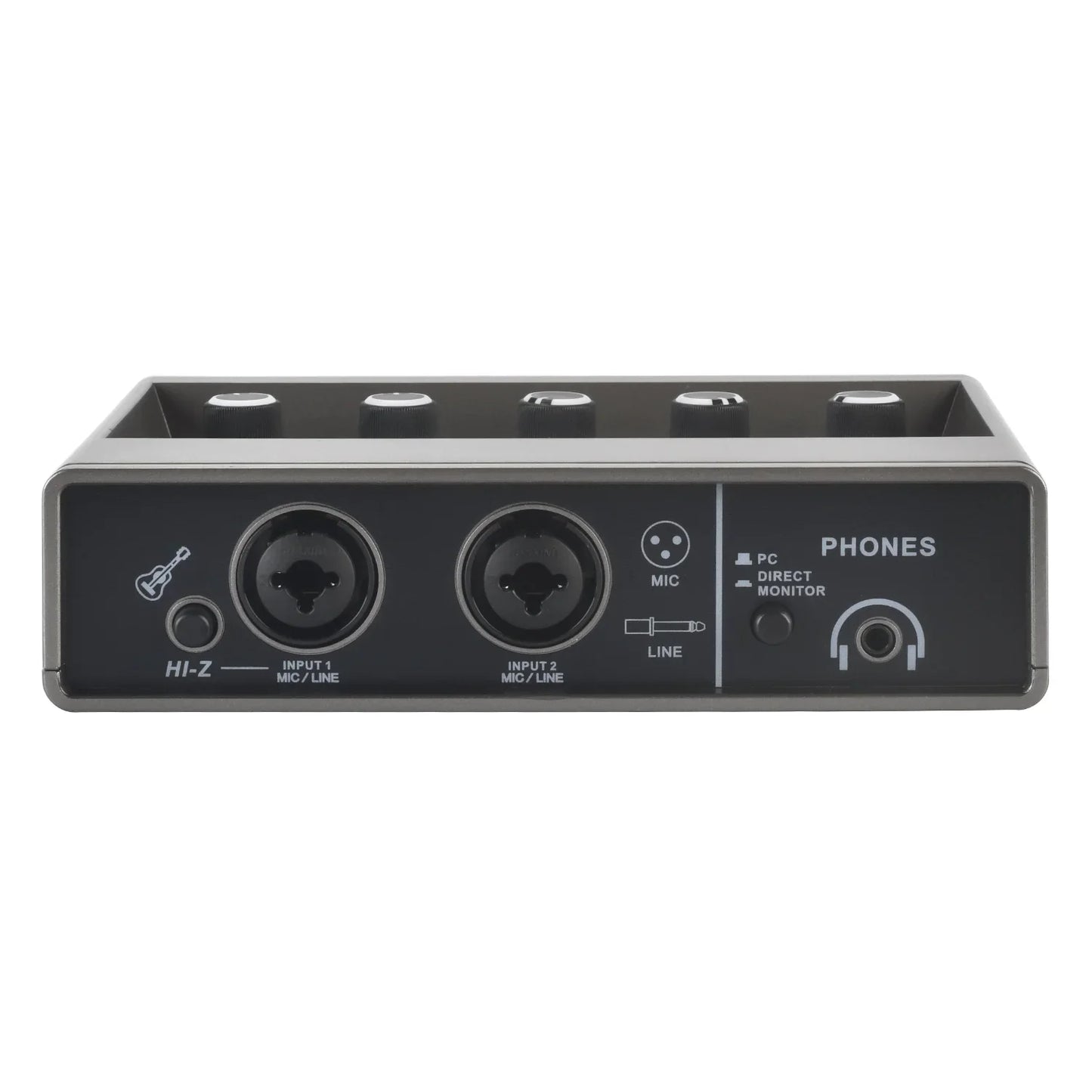 Black and silver teyun echo effects 2 input audio interface with 48v phantom power for live podcast and pc studio recording
