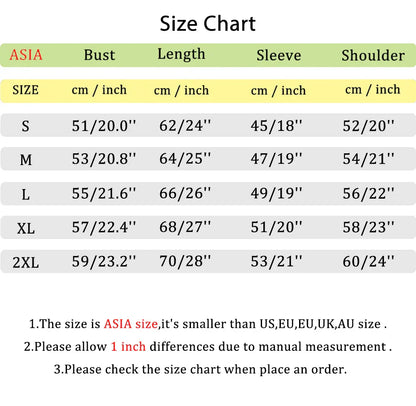 Asia size chart for the goonies never say die menswear fashion fitness hoodie crewneck loose fleece sweatshirt in cm and inch