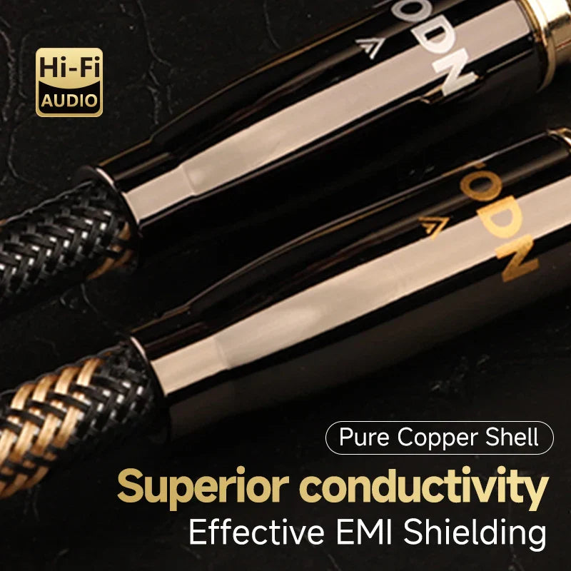 Todn hifi optical audio cable with black and gold pure copper shell and braided ends for digital fiber optical surround sound
