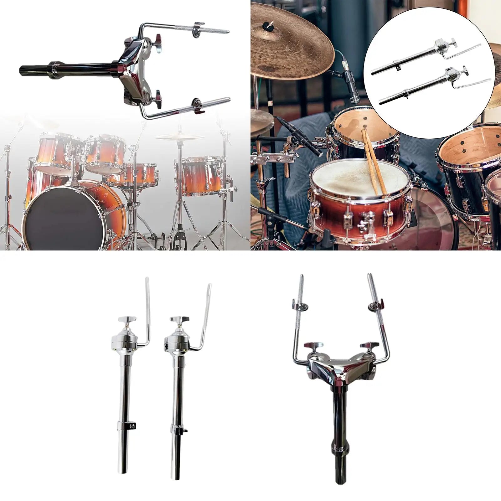 Chrome finished tom drum stand hardware for mounting cymbals and snare drums lightweight stable for stable drummer loud use