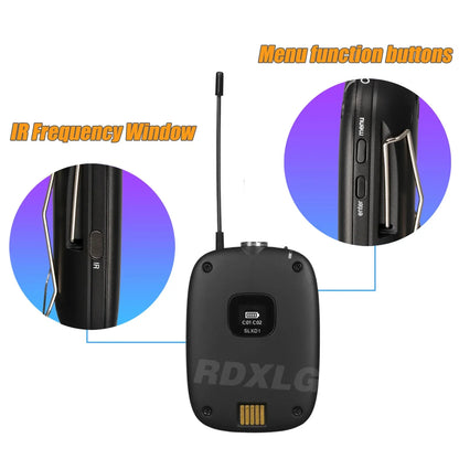 Black wireless instruments saxophone microphone slxd2 receiver with antenna and usb port from beta98h professional wireless series