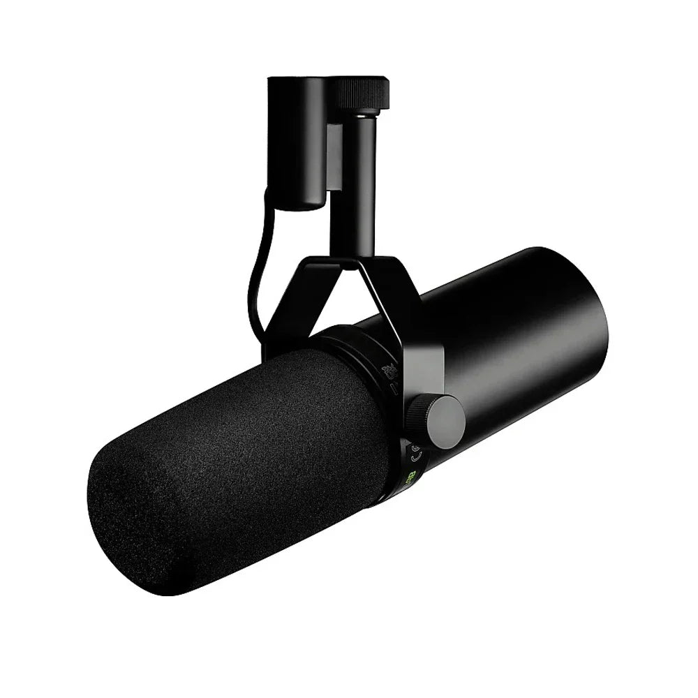 Black razer seiren x condenser microphone with matte finish and foam windscreen for quality sm7db dynamic podcasting recording broadcasting preamp selectable frequency