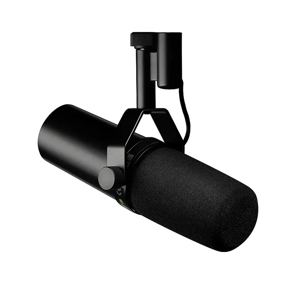 Black razer seiren x condenser microphone with matte finish and foam windscreen for quality sm7db dynamic podcasting recording broadcasting preamp selectable frequency
