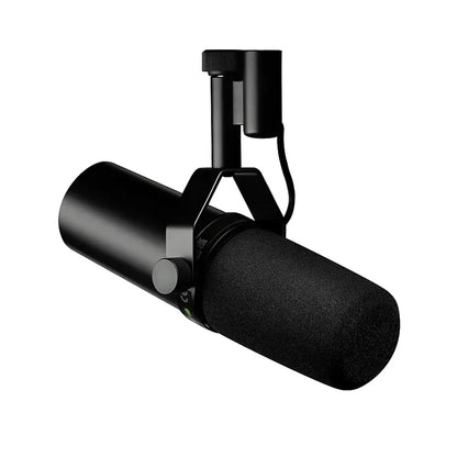 Black razer seiren x condenser microphone with matte finish and foam windscreen for quality sm7db dynamic podcasting recording broadcasting preamp selectable frequency