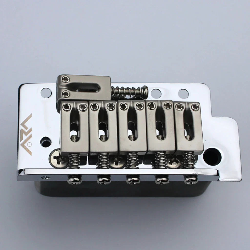 Chrome silver tremolo bridge system with six saddles and base plate for stratocaster st electric guitar spacing 10.5mm