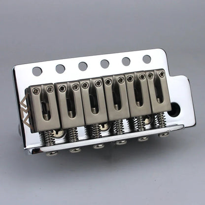 Chrome finished tremolo bridge system with six-saddle base plate and polished metal springs for stratocaster st electric guitar