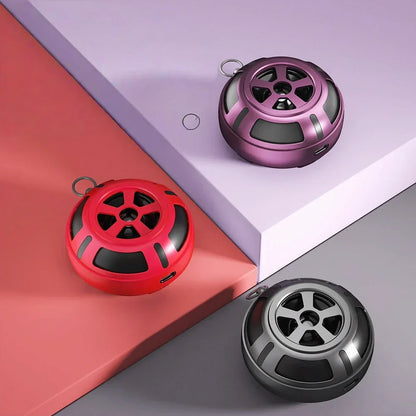 Compact round tweeter car speaker in red purple and black with universal high efficiency and super power audio finish