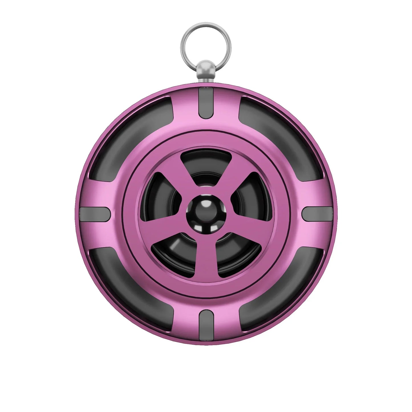 Pink circular tweeter car speaker with metallic finish and black accents high efficiency loudspeaker for super power audio