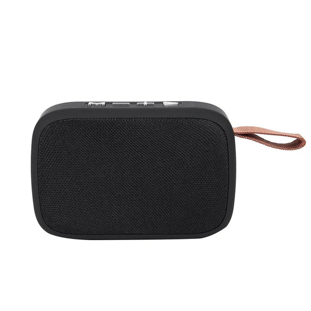 Black rectangular tws speakers portable bluetooth speaker with textured fabric grille and subwoofer 3d stereo sound
