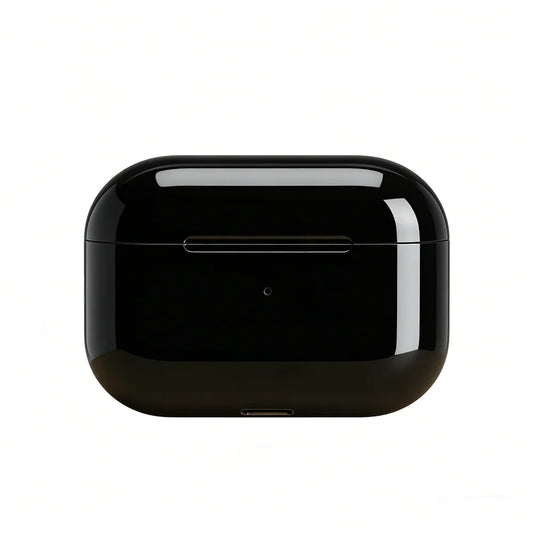 Black glossy finish tws touch control airpods pro charging case with sleek design for bluetooth earphones sport use