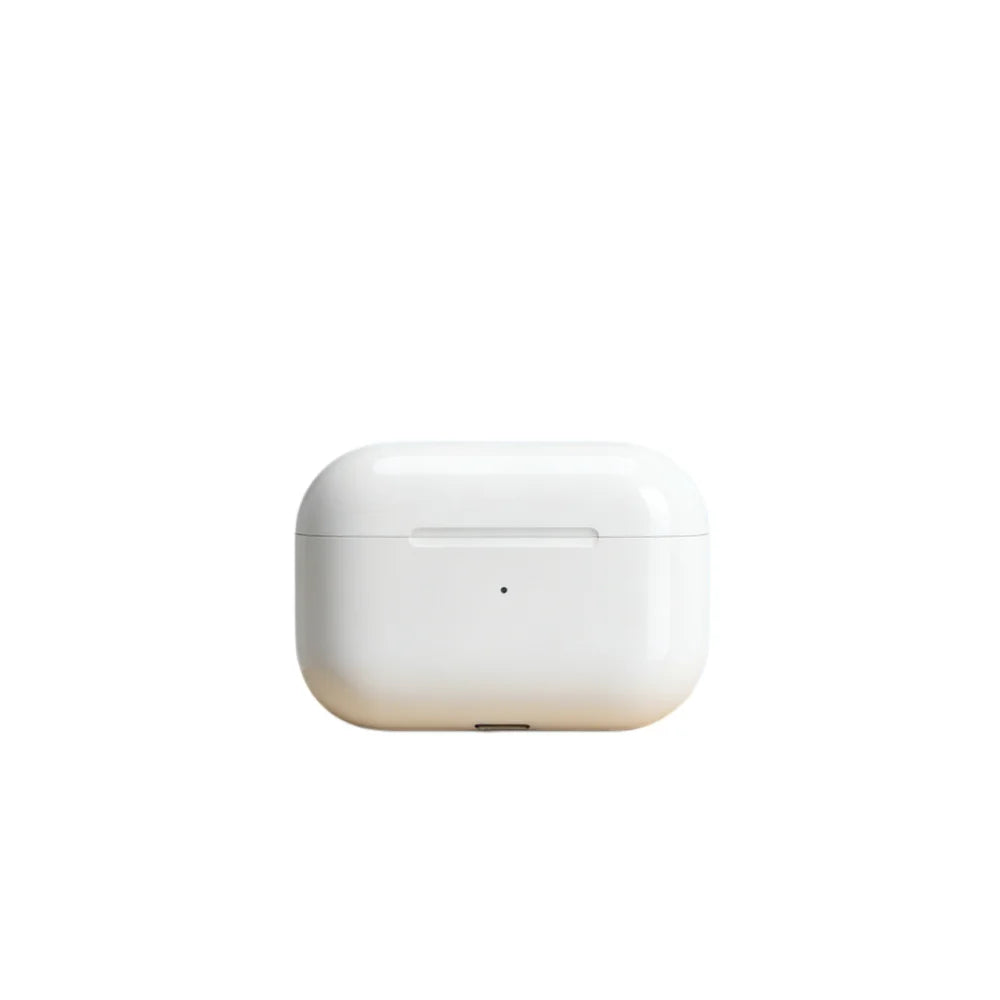 White glossy tws touch control charging case with minimalist design for bluetooth earphones sport music headset apply