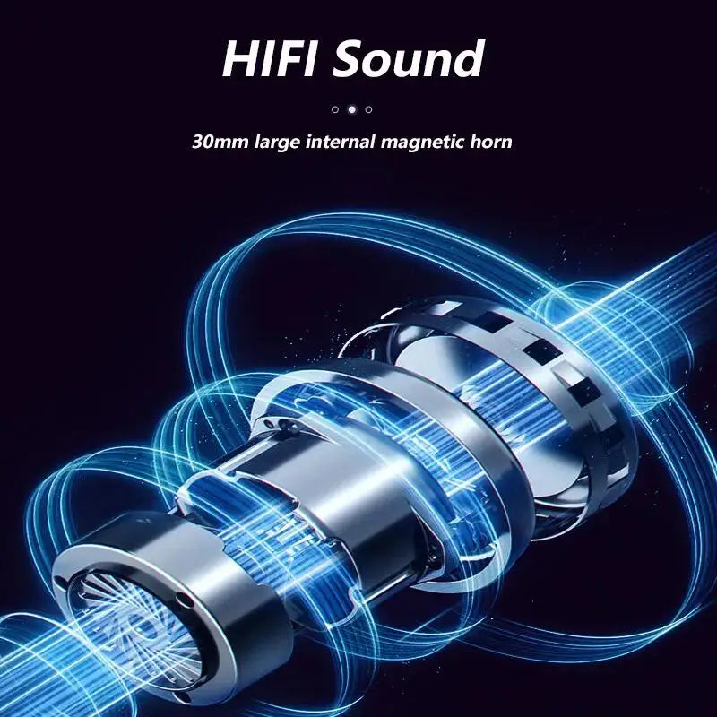 Silver metallic cylindrical speaker driver with 30mm magnetic horn for tws wireless bluetooth touch control sports earbuds