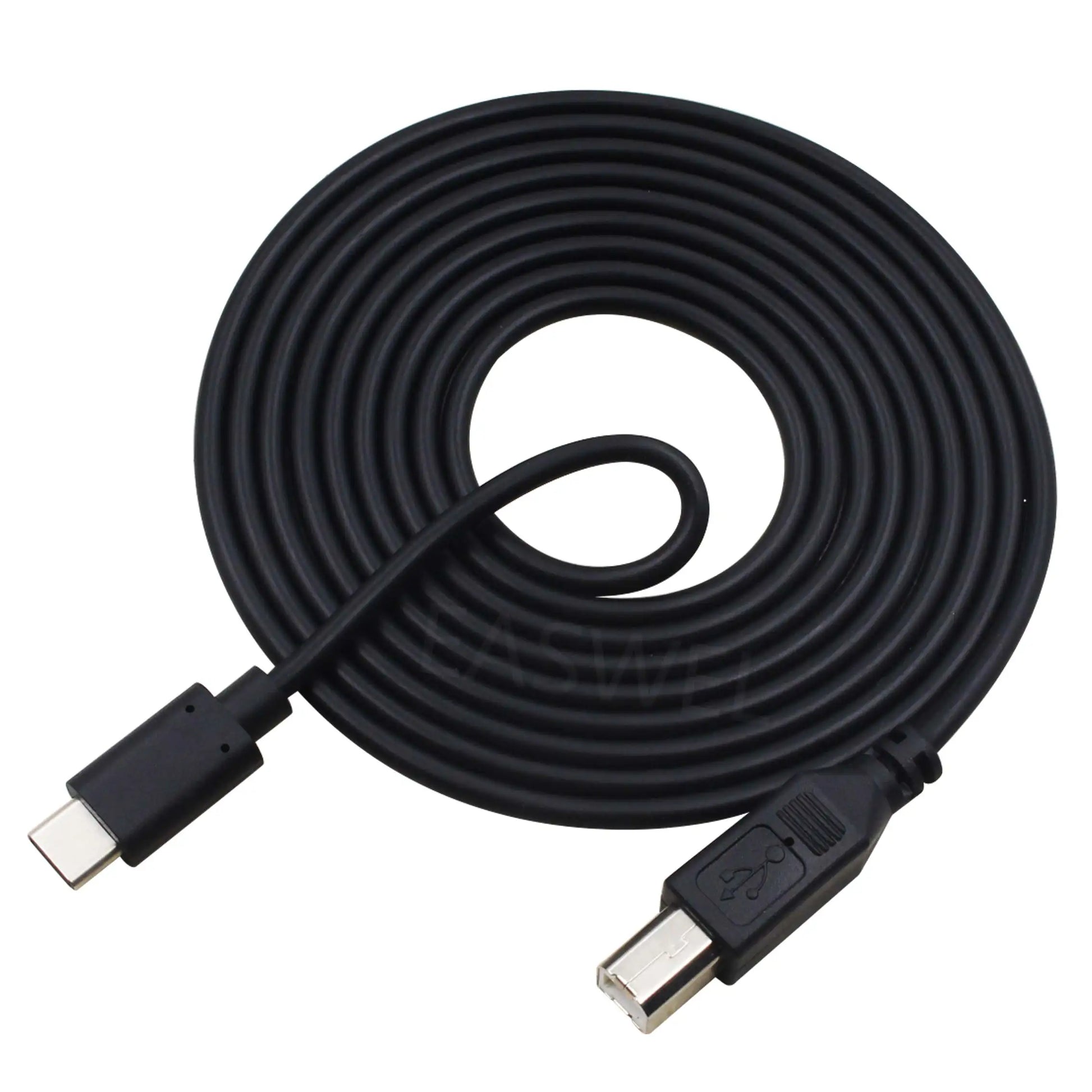 Black type c male to usb a cable with coiled design and gold plated shell for pioneer pro dj ddj controllers