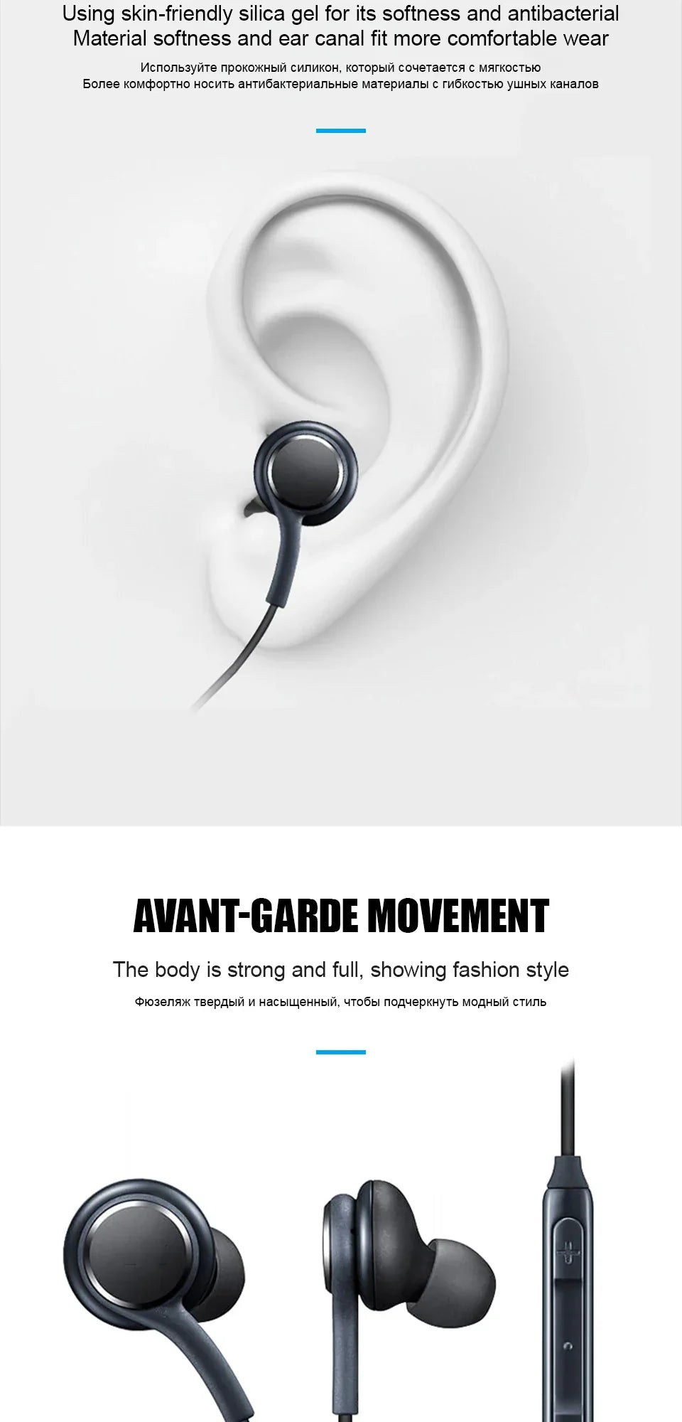 Black type c wired earbuds headphones a54 with silicone ear tips for comfort compatible with samsung accessories