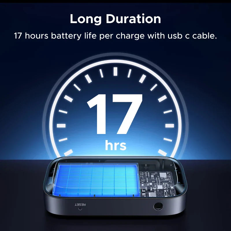 Silver rectangular portable solar charger with blue grid solar panel and circuit board for hands free bluetooth aux jacks use