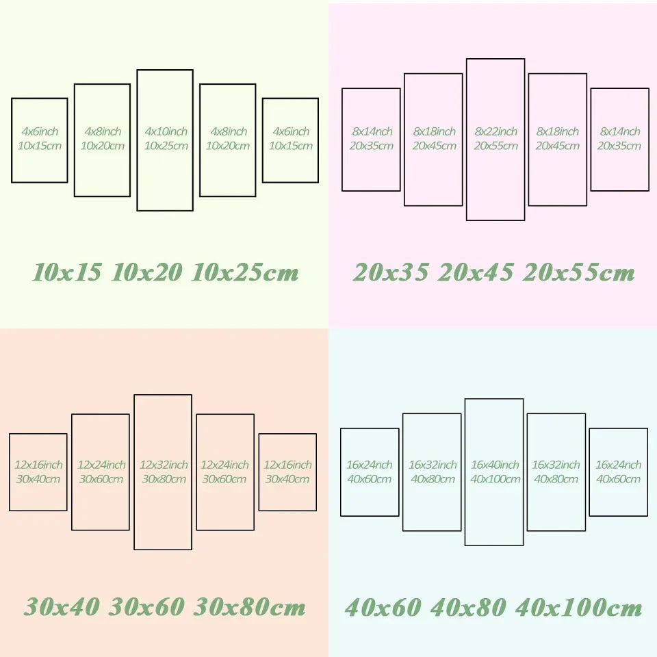 Set of four-panel pastel canvas art music mural bar production for bar production wholesale and nightclub decor