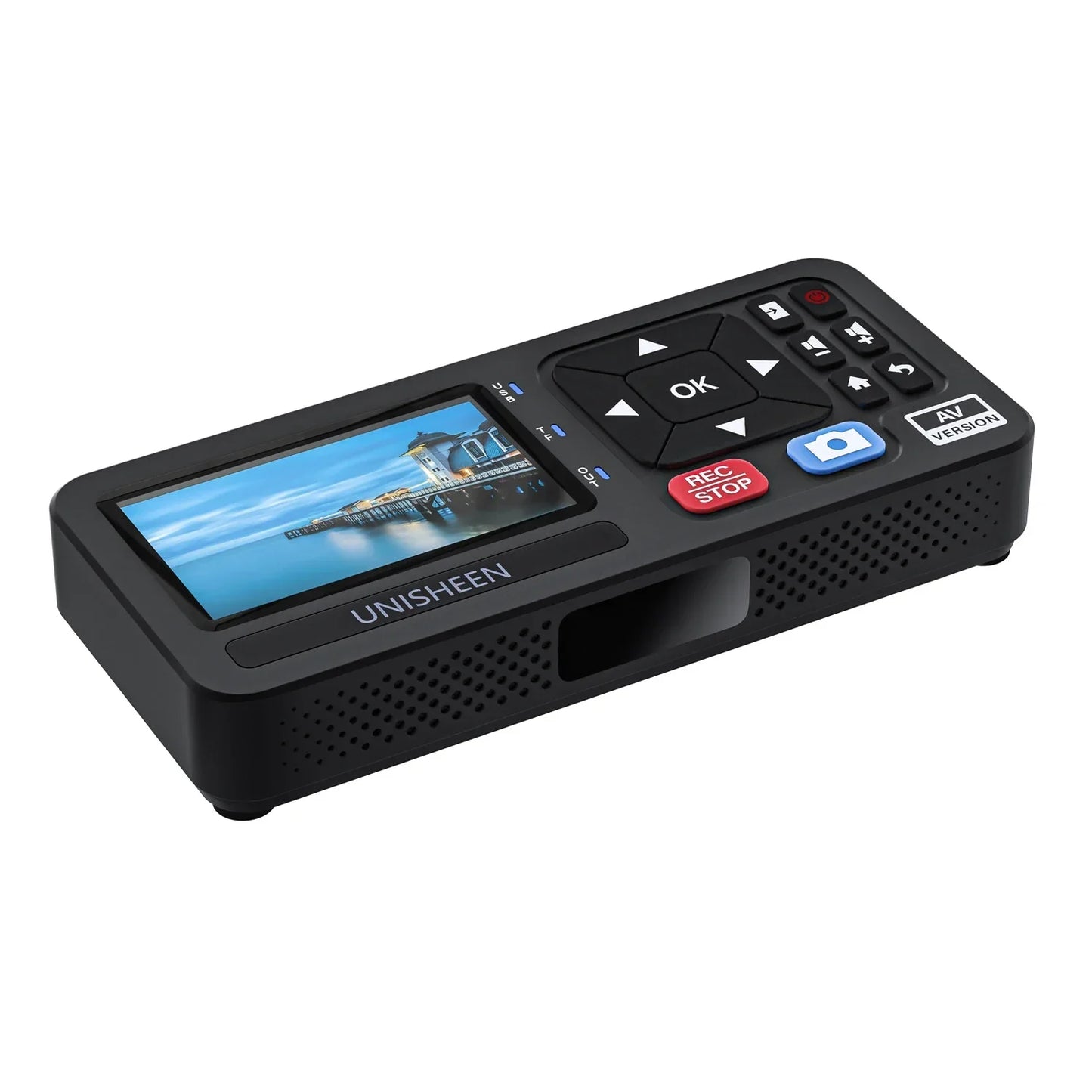 Black unisheen ur230a analog cvbs rca svideo camera usb digital video recorder with screen and control buttons