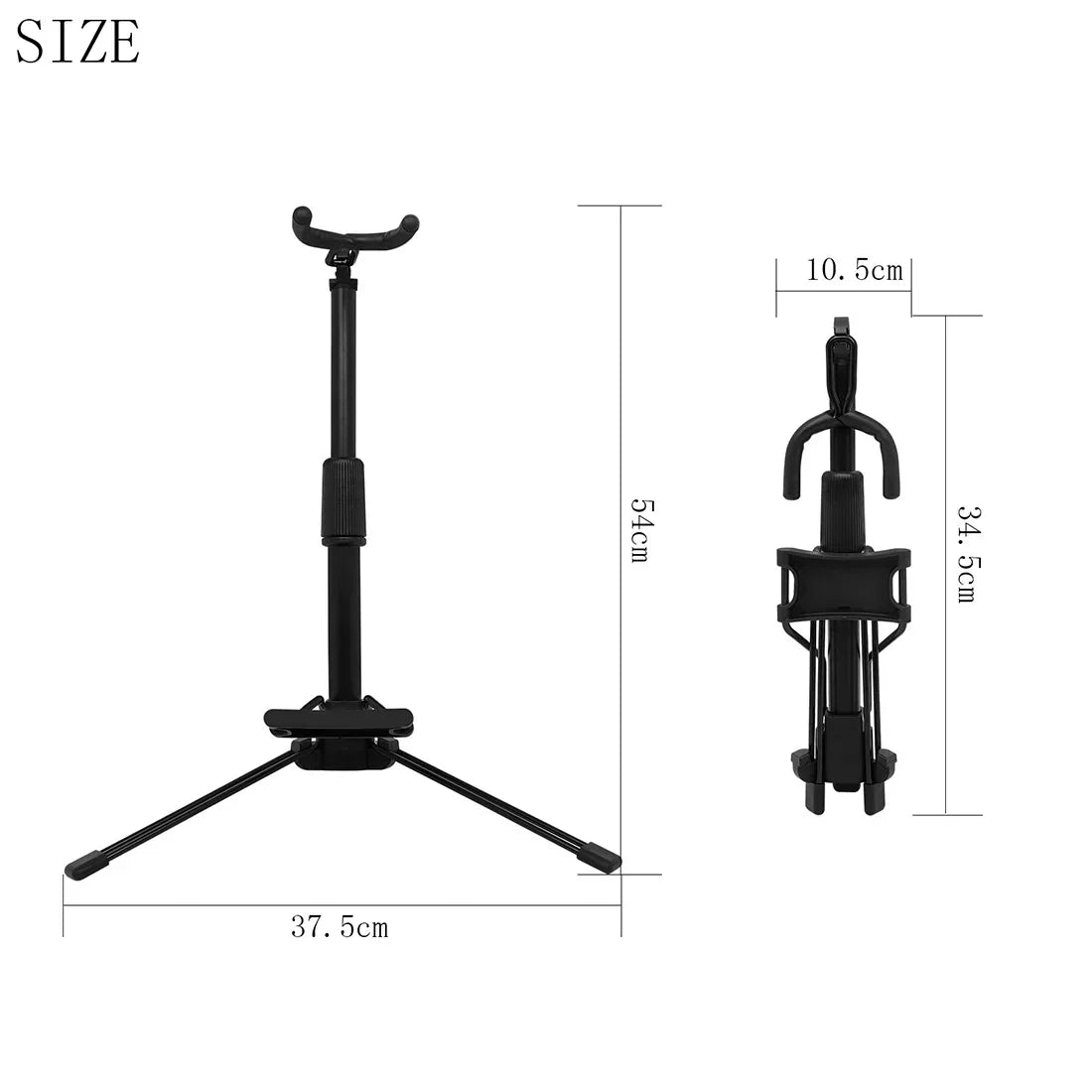 Black adjustable universal bracket wind instrument stand for ukulele violin banjo and saxophone parts