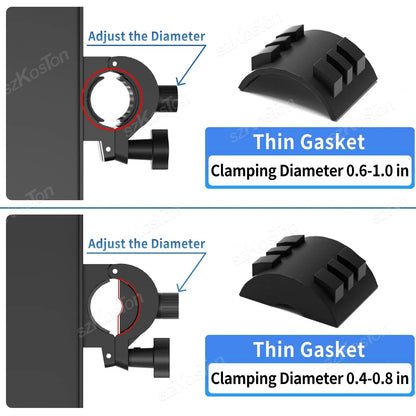 Black plastic microphone stand tray with three raised rectangular ridges for o-style buckle lock clamping and plastic recording sound use