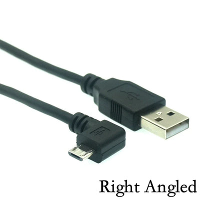 Black right-angled 90 degree usb micro usb male to usb male data charge connector short cable for tablet use