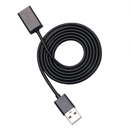 Black usb 2.0 a male to female extension cable with coiled design for plues samsung note4 s6 edge laptop cord use