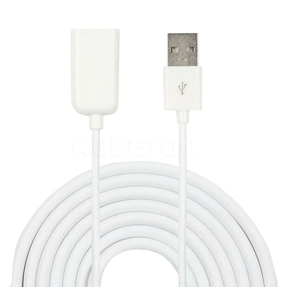 White usb 2.0 a male to female extension cable for plues samsung note4 s6 edge laptop cord charging and data transfer