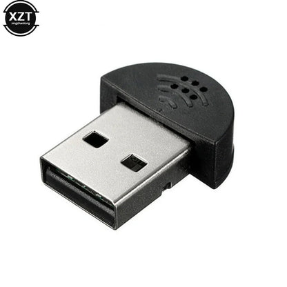 Black plastic mic audio adapter with silver USB connector and embossed wi-fi symbol for portable studio speech use