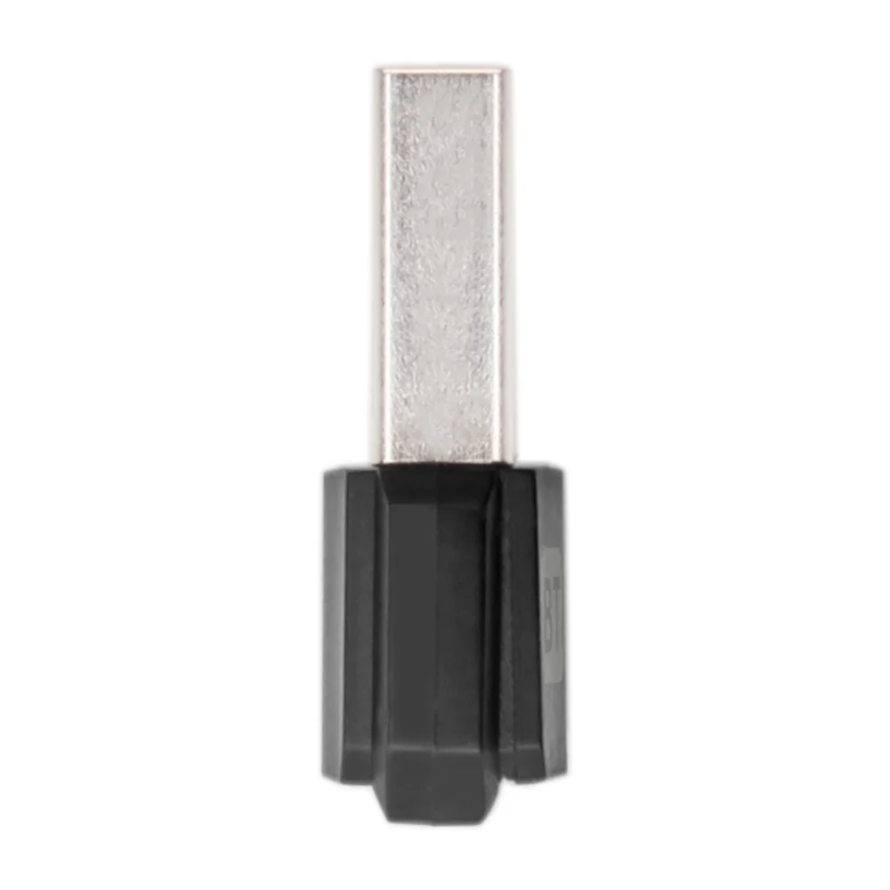 Silver usb bluetooth adapter with black faceted plastic base supports bluetooth low energy for pc Windows use