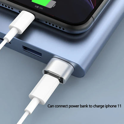 Silver usb c converter cable type-c converter with female usb for iphone 11 charging and pc laptops