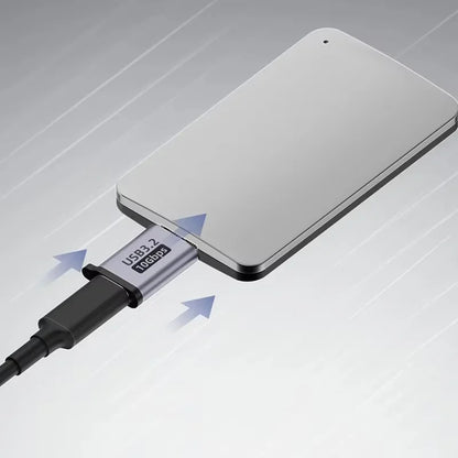 Silver usb c 3.0 micro b connector adapter with black cable type c female for disk box samsung external hard drive