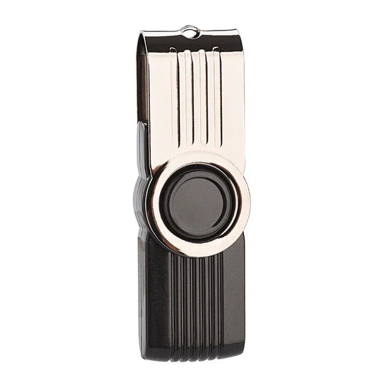 Black and silver usb stick 4gb with sleek ribbed design and circular button waterproof pen drive 128gb options