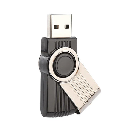 Black and silver usb flash drive with rotating ribbed metallic cap pen drive waterproof 128gb usb stick 4gb