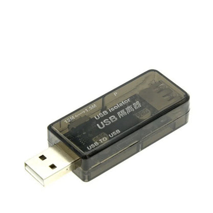 Transparent black usb isolator with metallic silver connector featuring adum3160 isolation for usb2.0 480m high-speed protection